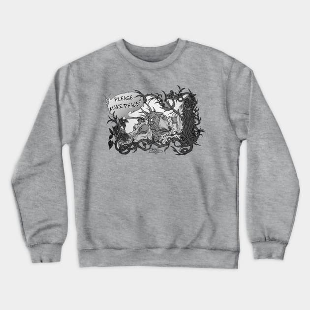 PLS MAKE PEACE Crewneck Sweatshirt by EYESofCORAL